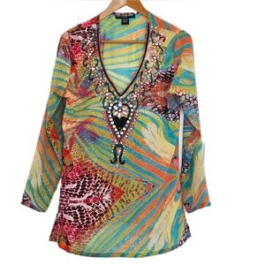 Mix Nouveau New York Beautiful colorful tunic or coverup